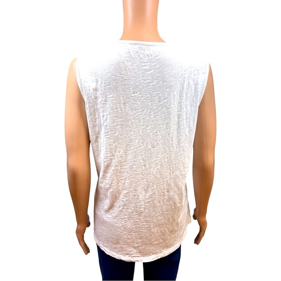 Talbots White and Blue Boho Cotton Tank Large - Picture 4 of 6